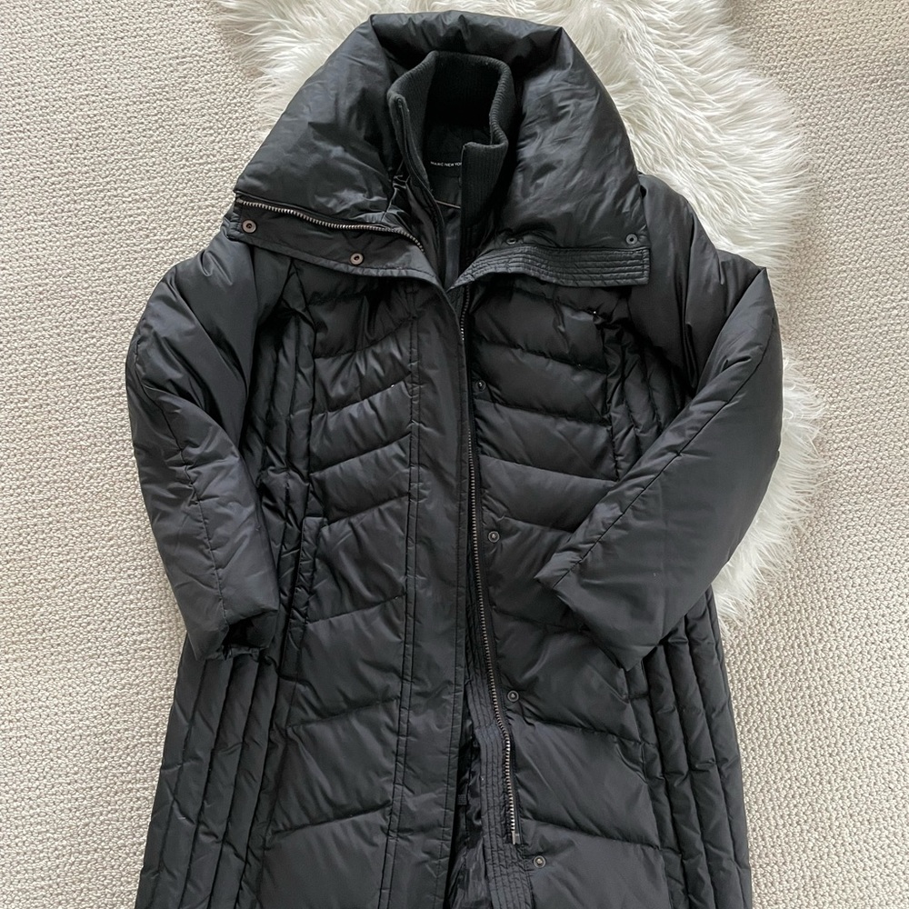 Long black winter coat